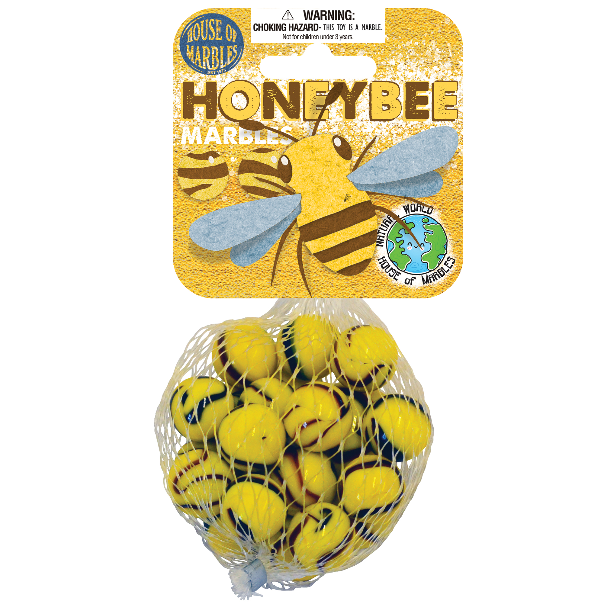 Wholesale Honeybee Net Bag of Marbles - House of Marbles - Fieldfolio