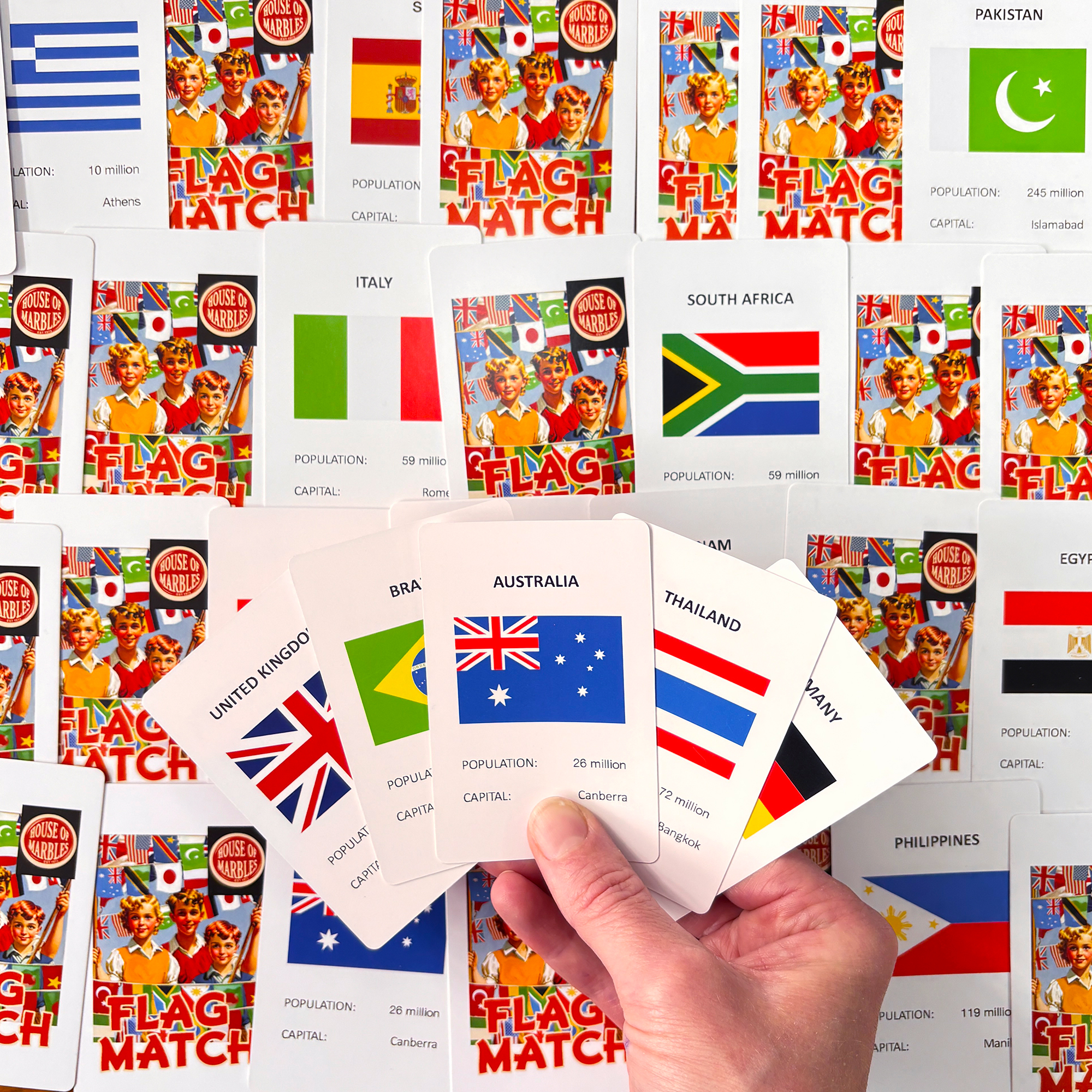 Flag Match Card Game