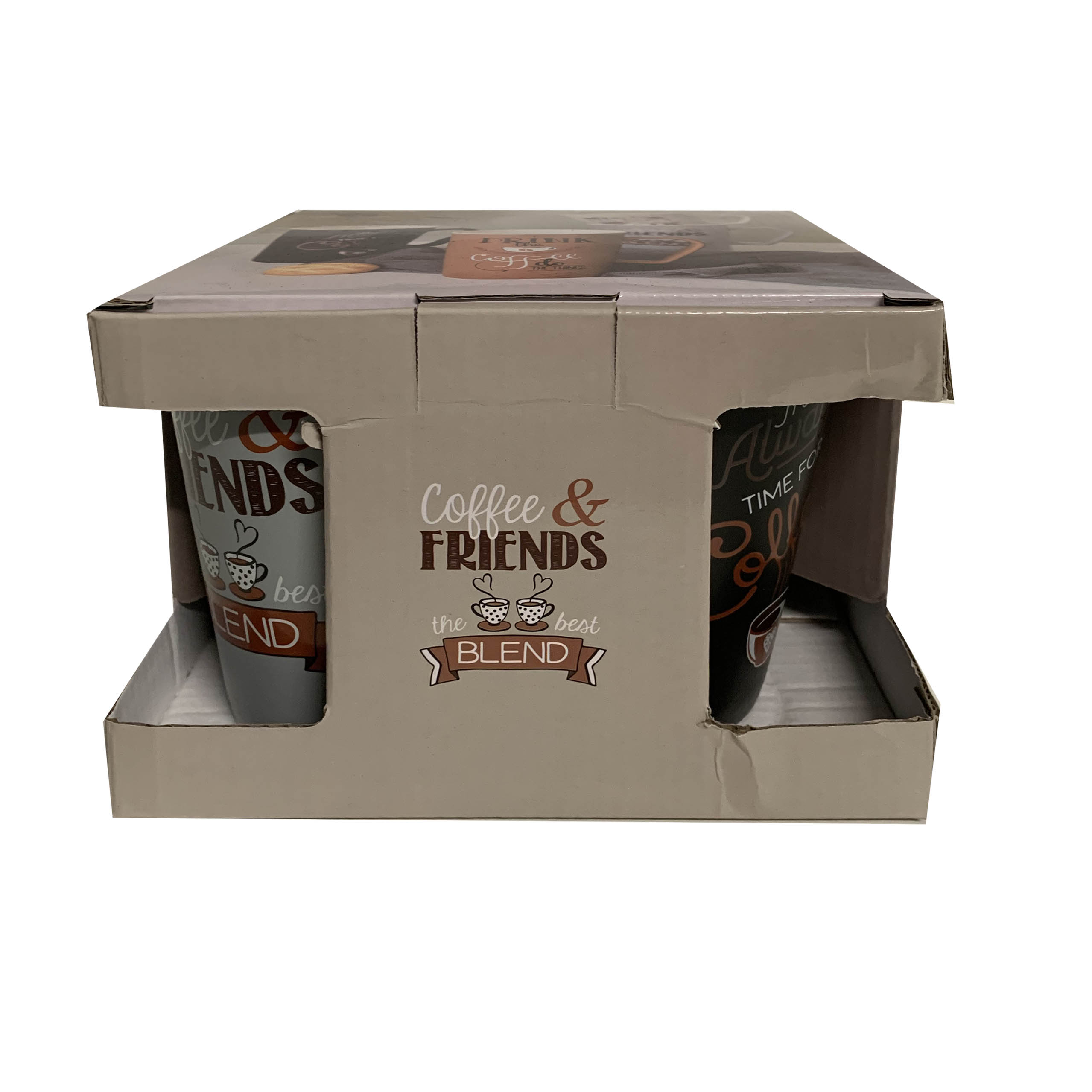 Coffee Lover's Large Size Set of 4 Mugs 420ml.