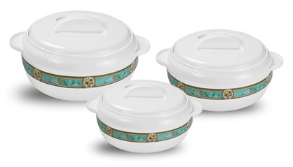 Karishma Royal Three-Piece Insulated Food Warmer Set (1.2L, 1.6L & 2.5L)