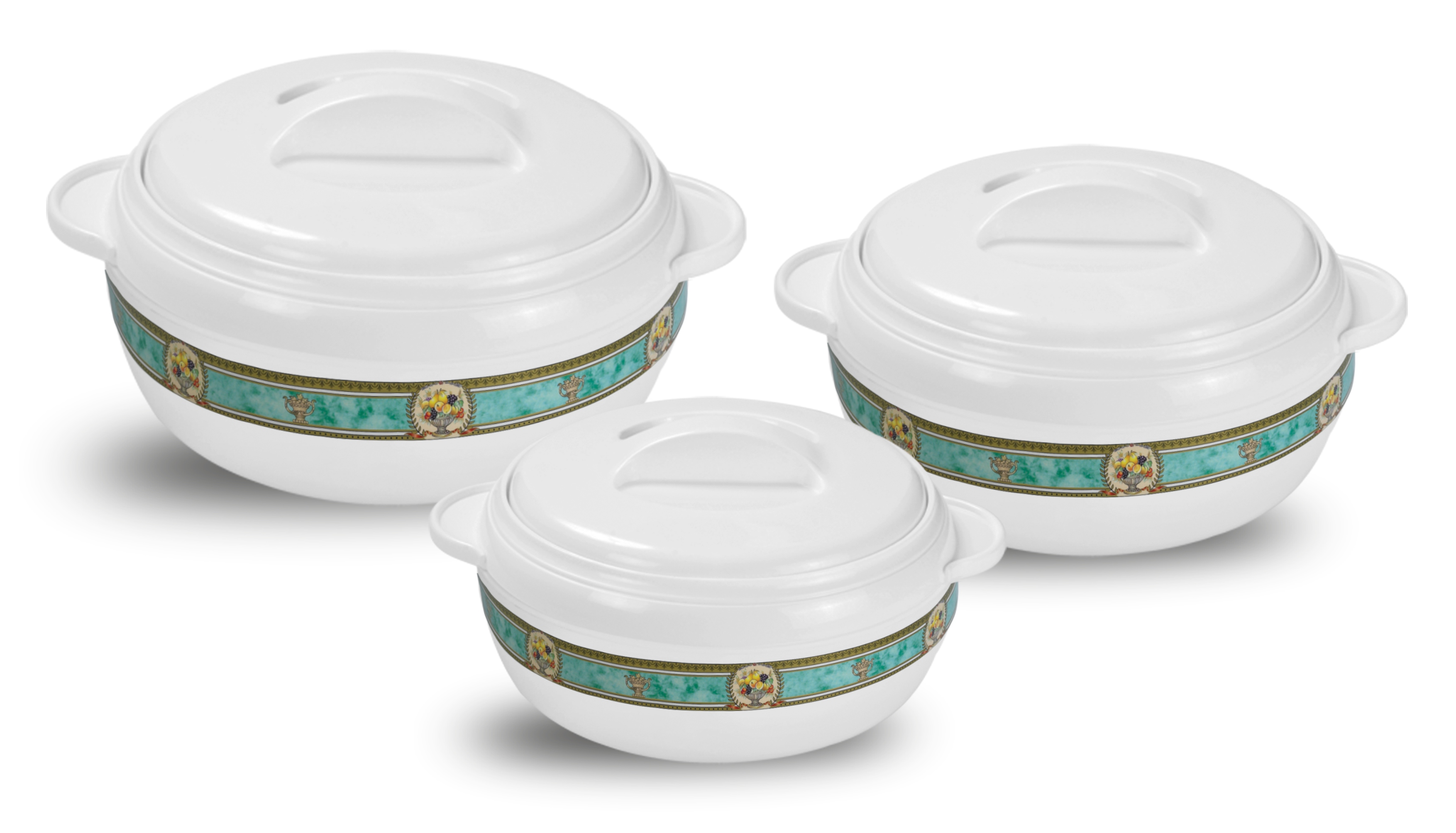 Karishma Royal Three-Piece Insulated Food Warmer Set (1.2L, 1.6L & 2.5L)