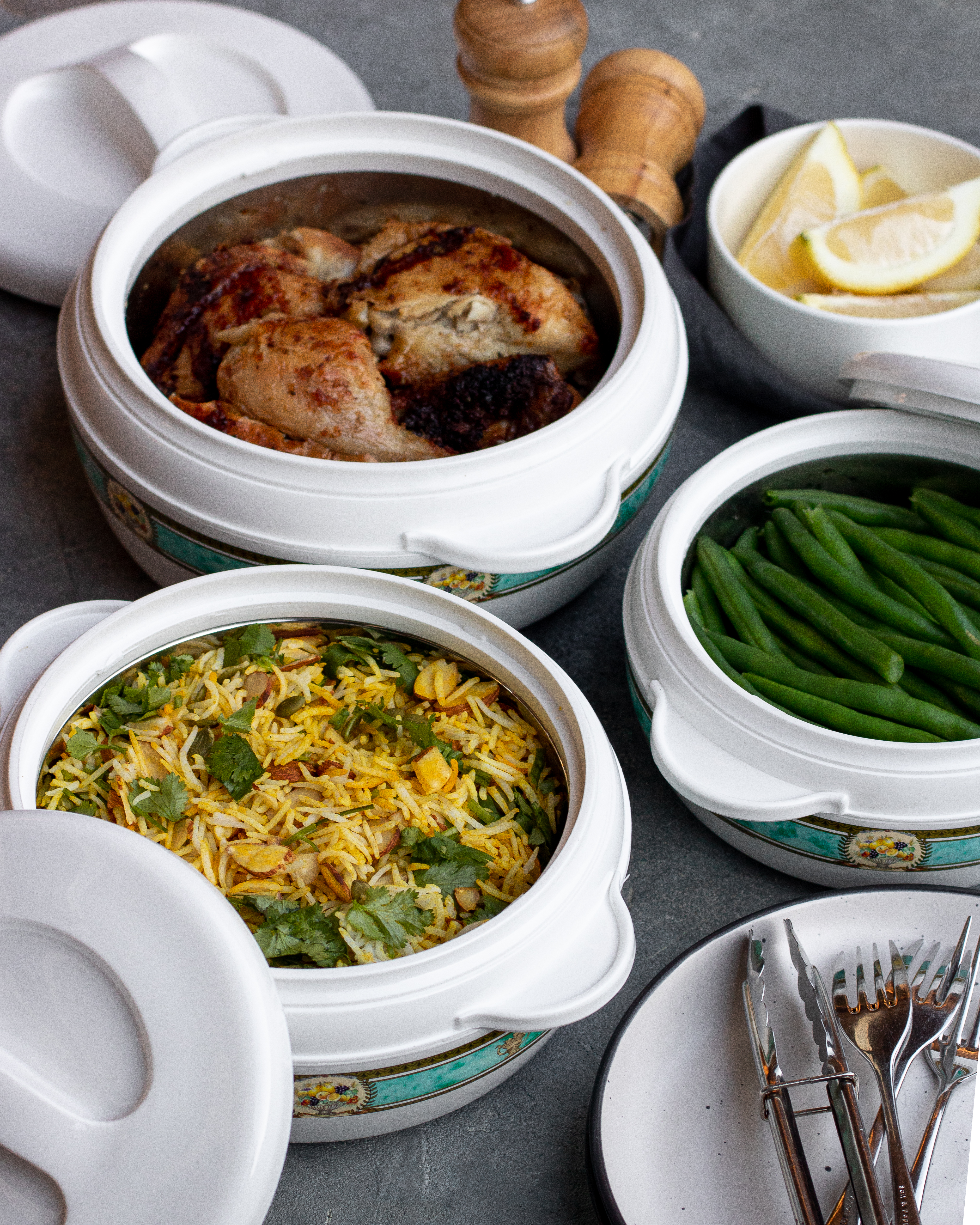 Karishma Royal Three-Piece Insulated Food Warmer Set (1.2L, 1.6L & 2.5L)