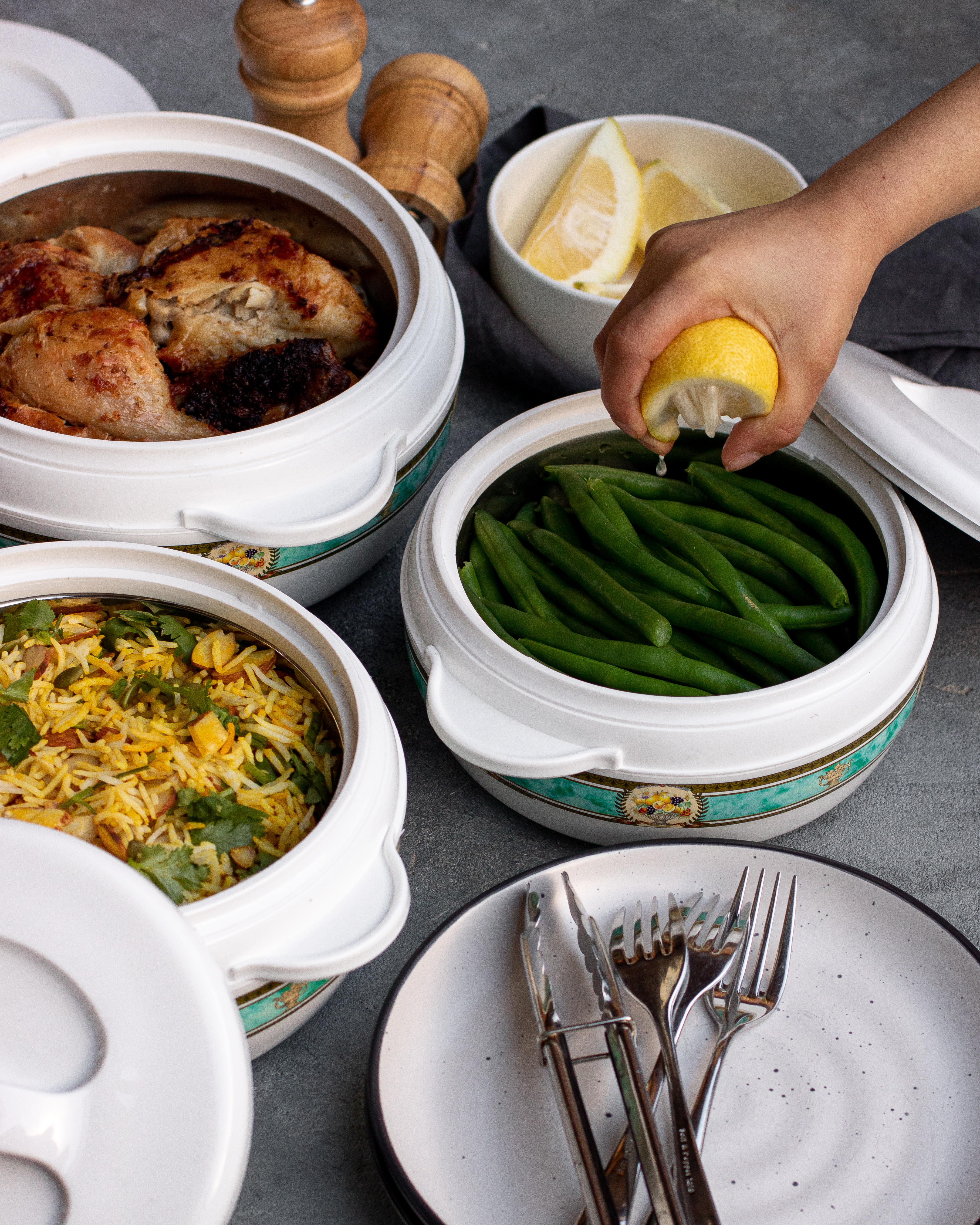 Karishma Royal Three-Piece Insulated Food Warmer Set (1.2L, 1.6L & 2.5L)