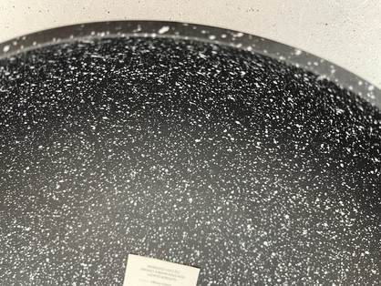 Florence Cookware Non-Stick Black Wok 32cm 5L with Marble Interior and Glass Lid.