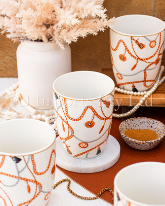 Valentina Designer Inspired 6-Piece Mug Set with Gift Box