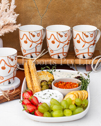 Valentina Designer Inspired 6-Piece Mug Set with Gift Box