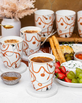 Valentina Designer Inspired 6-Piece Mug Set with Gift Box