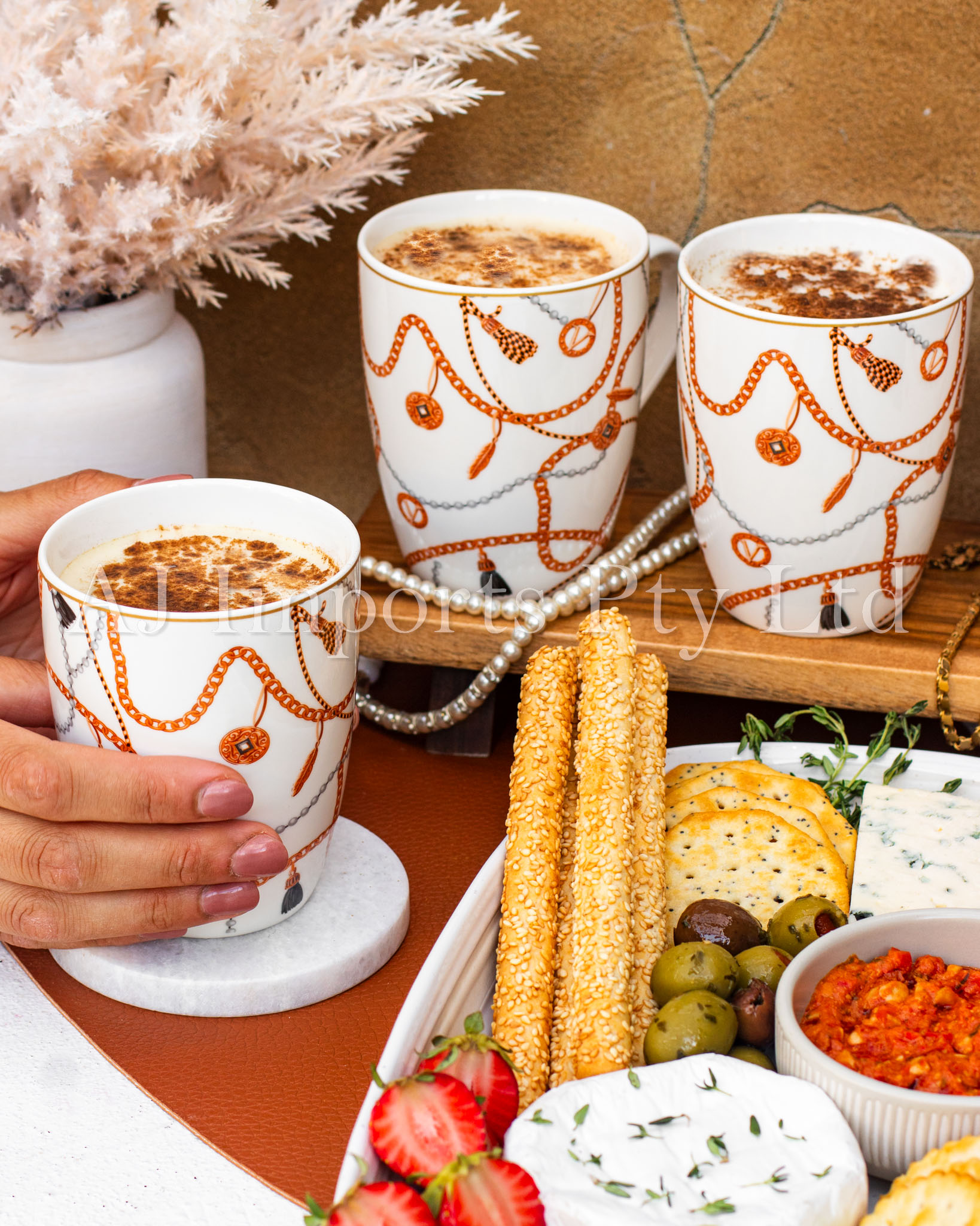 Valentina Designer Inspired 6-Piece Mug Set with Gift Box