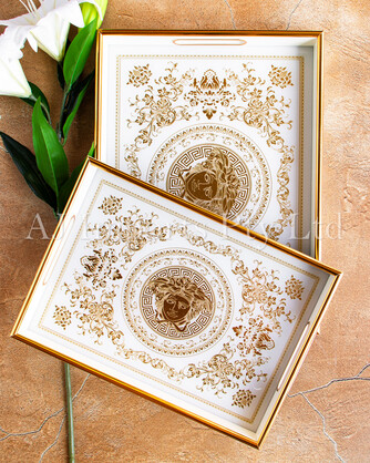 Athena Home Décor Set – 2 Rectangular Trays