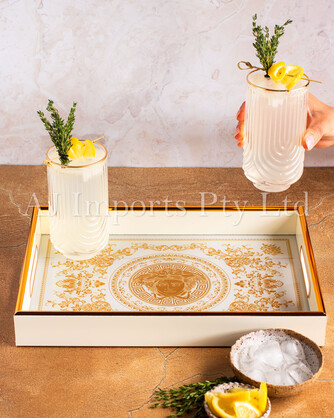 Athena Home Décor Set – 2 Rectangular Trays