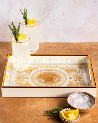 Athena Home Décor Set – 2 Rectangular Trays