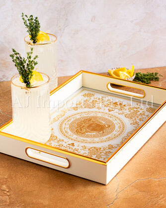 Athena Home Décor Set – 2 Rectangular Trays