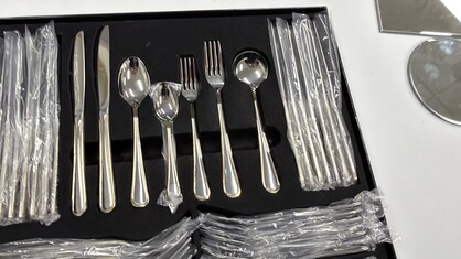 Victoria 56-Piece Gold Cutlery Set – Clearance Sale