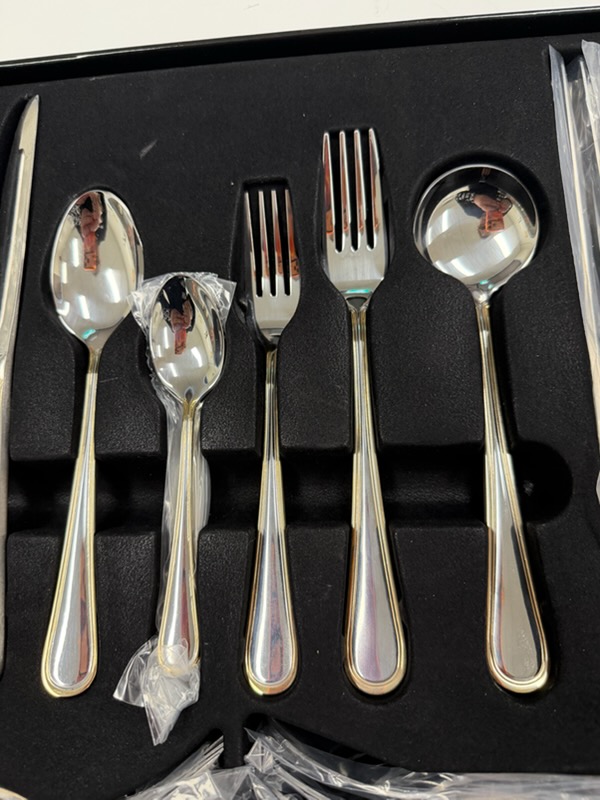 Victoria 56-Piece Gold Cutlery Set – Clearance Sale