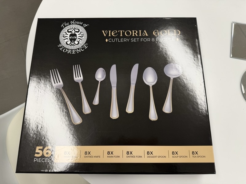 Victoria 56-Piece Gold Cutlery Set – Clearance Sale