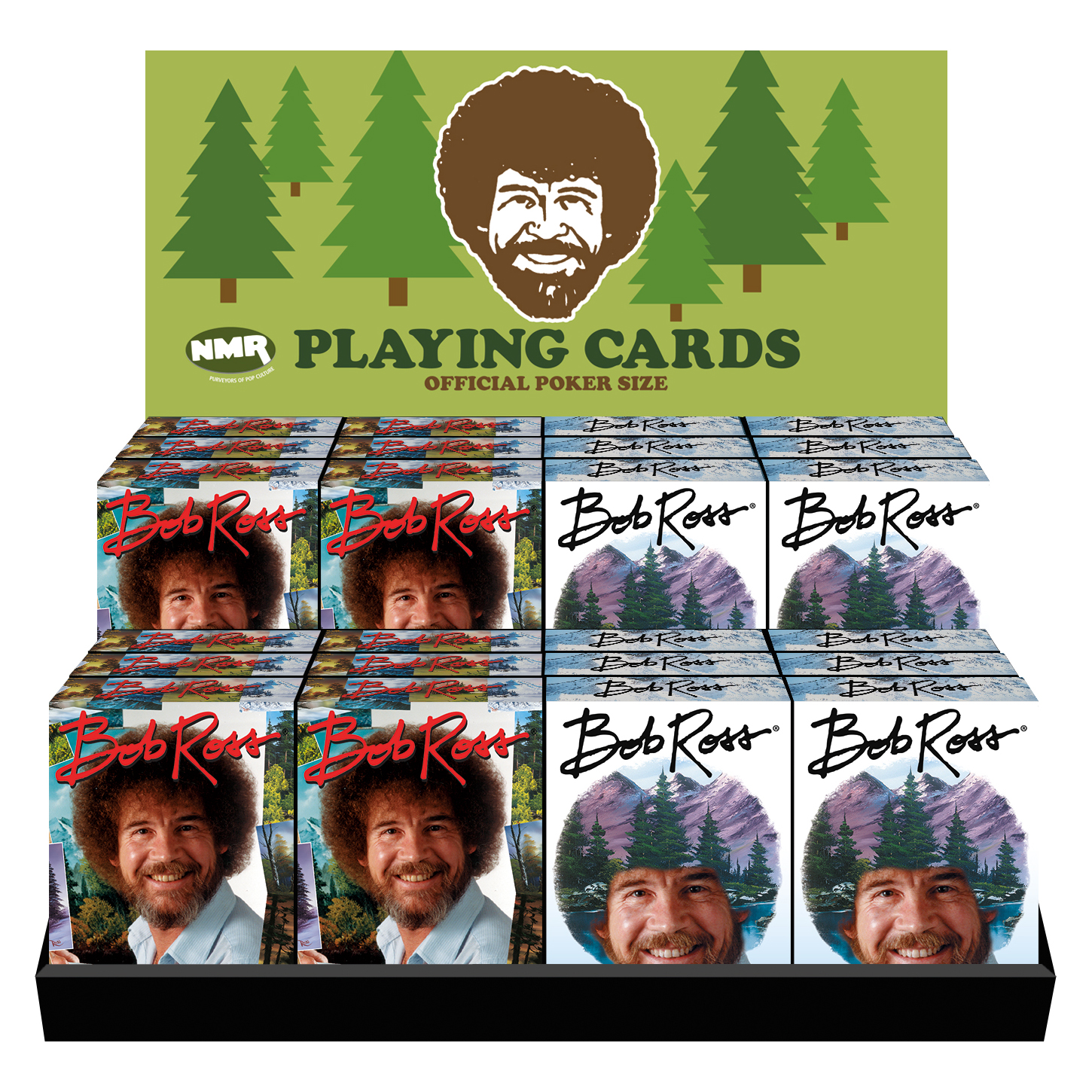 Bob Ross - 24 Playing Card Pack Counter Display