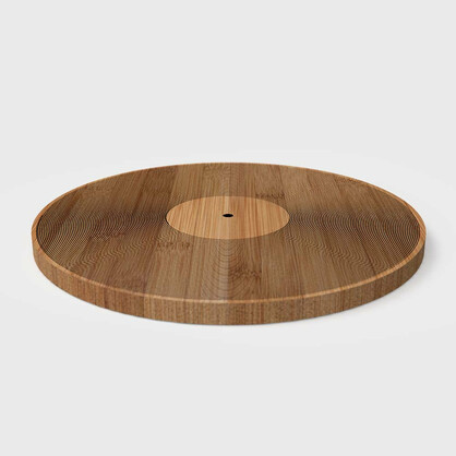 PIKKII - 12 Inch Record Bamboo Chopping Board