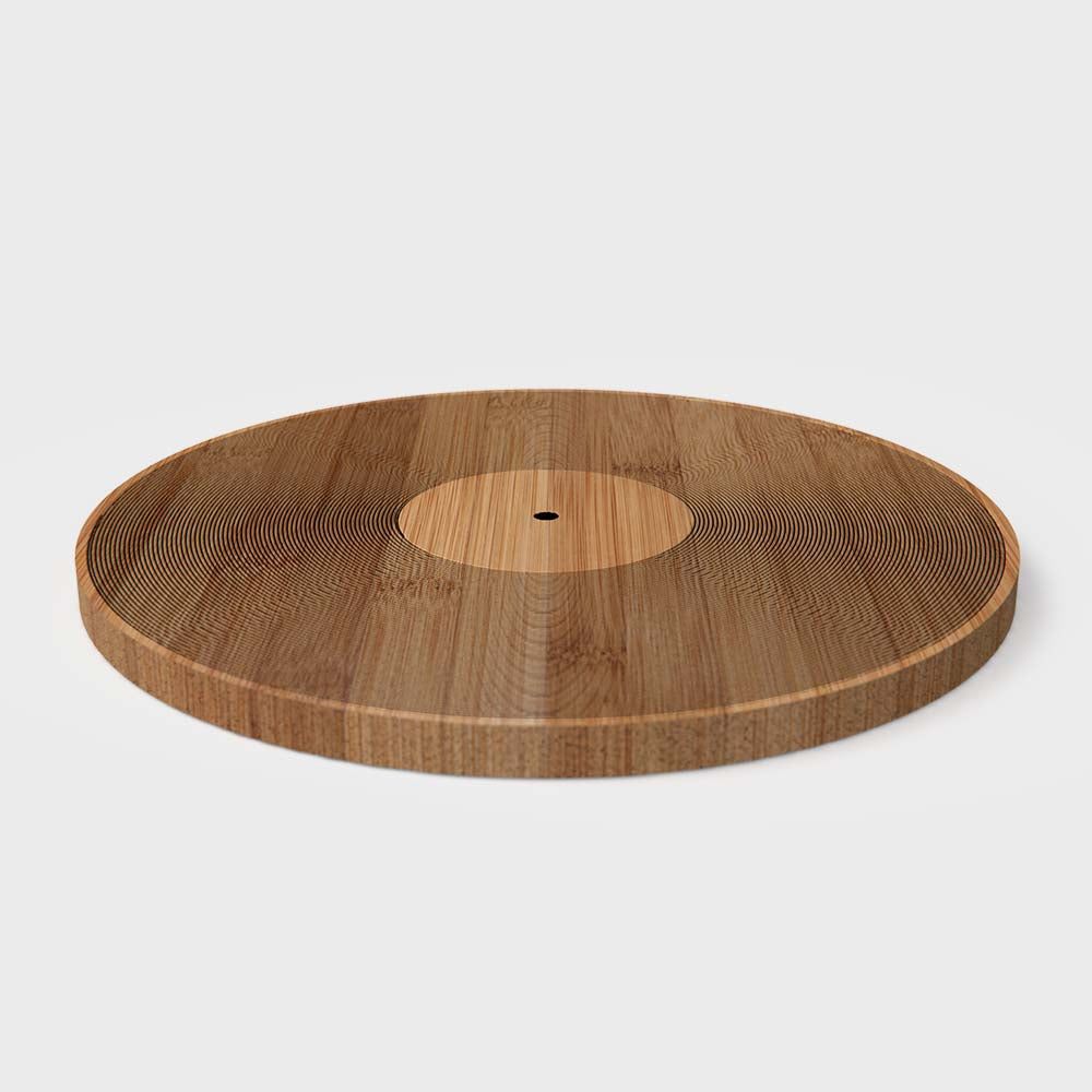 PIKKII - 12 Inch Record Bamboo Chopping Board