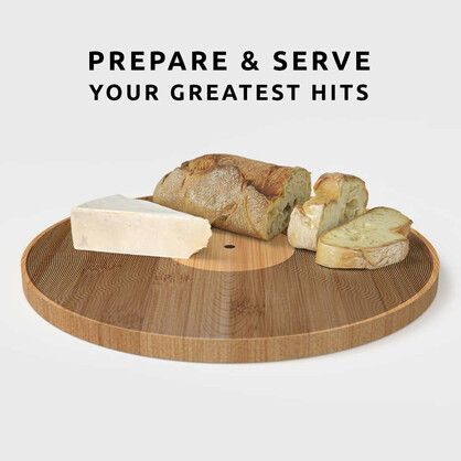 PIKKII - 12 Inch Record Bamboo Chopping Board