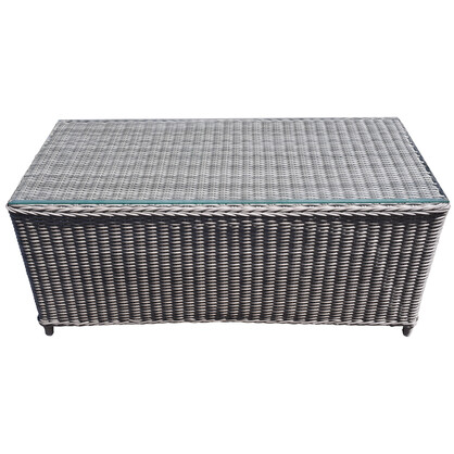 ESSENDON - High Quality 4 Seater Wicker Rectangle Coffee Table Lounge Set