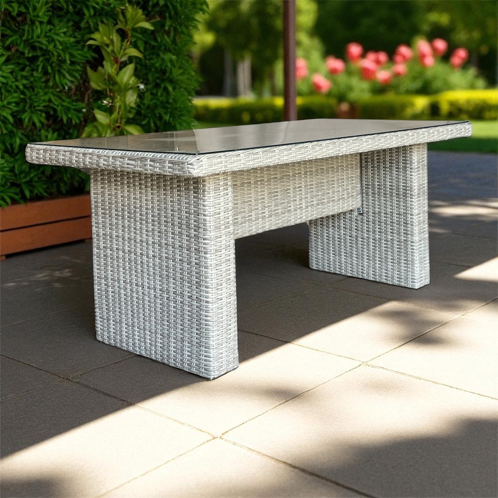 Armadale 7‑Seater Outdoor Reclining Lounge & Dining Set – Aluminium & Wicker