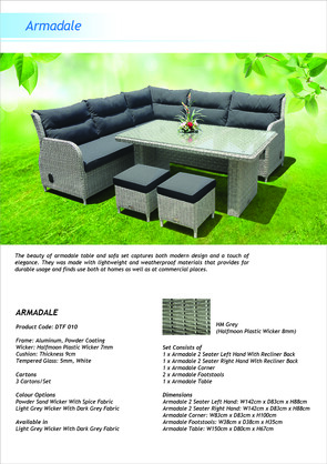 Armadale 7‑Seater Outdoor Reclining Lounge & Dining Set – Aluminium & Wicker