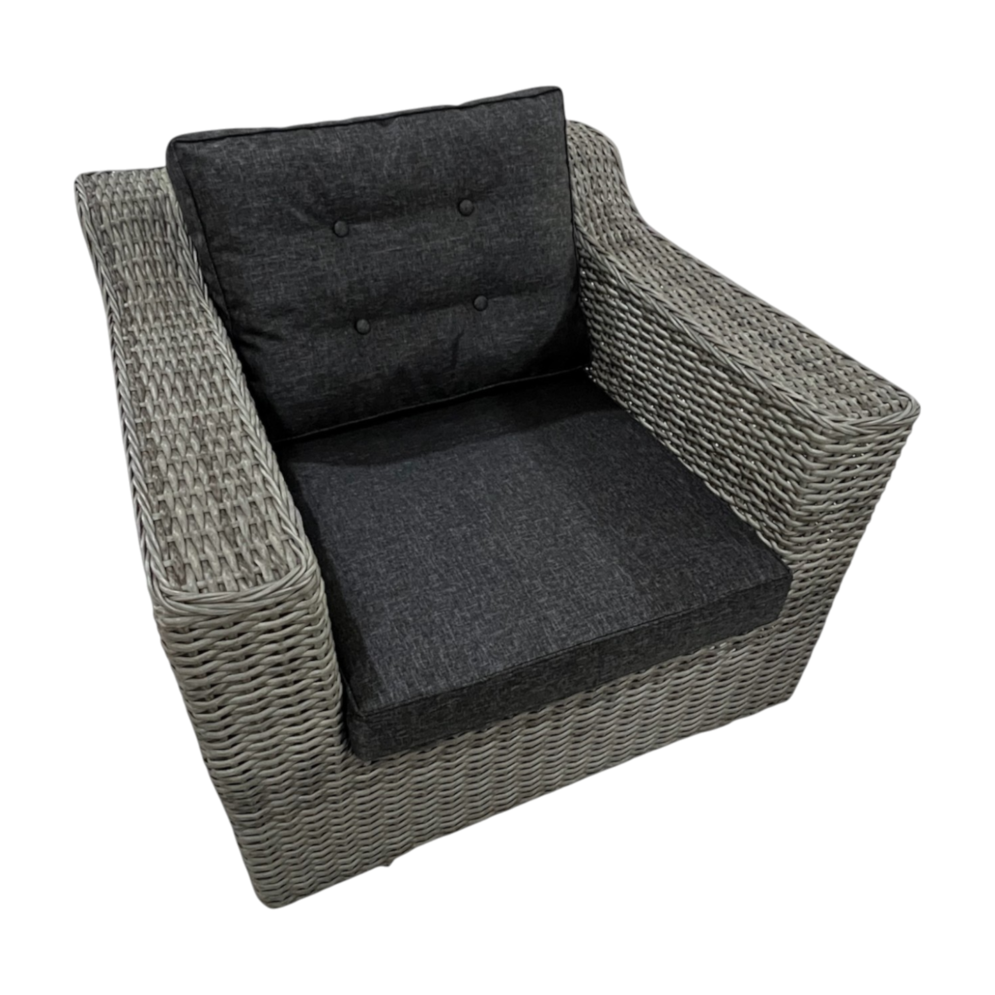 Beaumaris 5-Seater Outdoor Wicker Coffee Lounge Set – Tempered Glass, Aluminium Frame