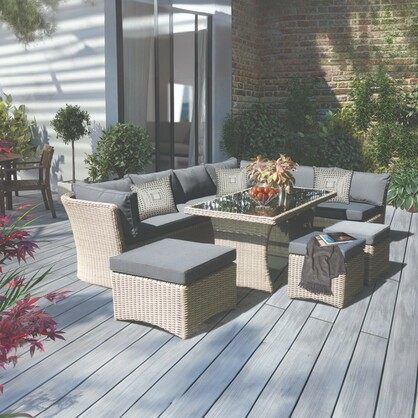 Brighton Modular Outdoor Lounge Suite – 9-Seater PE Wicker Furniture
