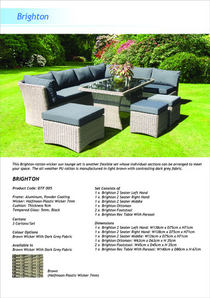 Brighton Modular Outdoor Lounge Suite – 9-Seater PE Wicker Furniture