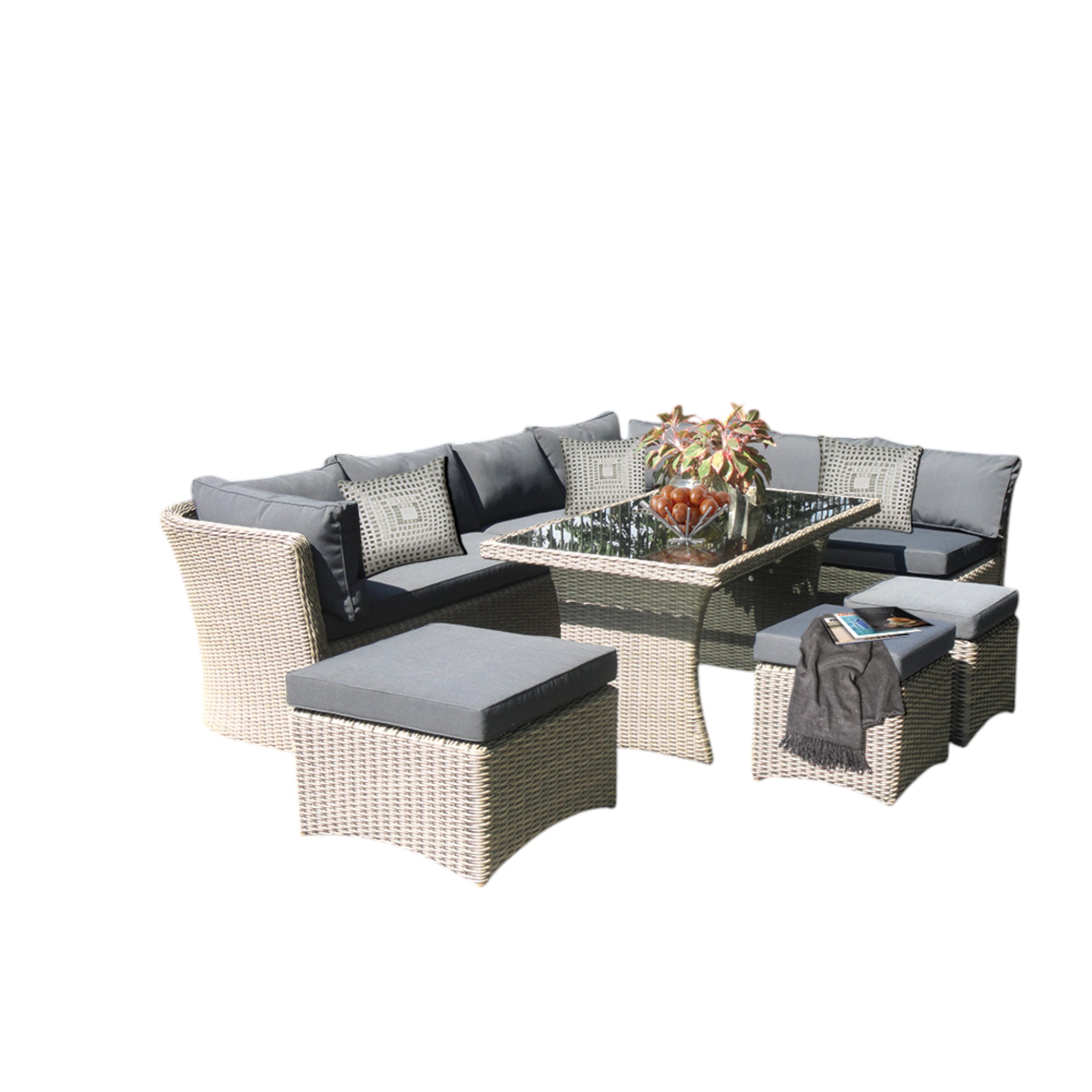 Brighton Modular Outdoor Lounge Suite – 9-Seater PE Wicker Furniture