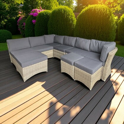 Brighton Modular Outdoor Lounge Suite – 9-Seater PE Wicker Furniture