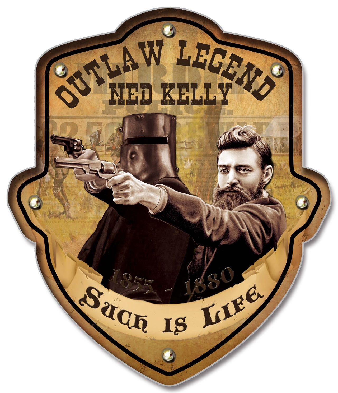 Wholesale Ned Kelly 4 Light up Shield - Imprezive Pty Ltd - Fieldfolio