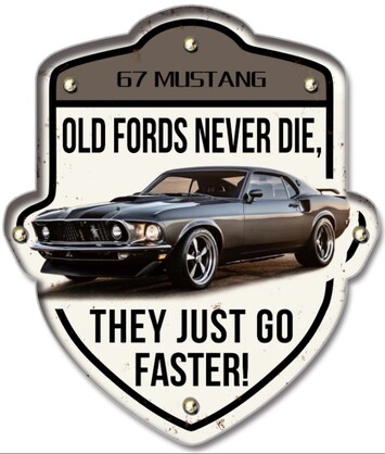 Ford 67 Mustang Light up Shield