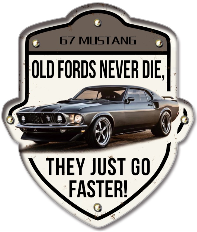 Ford 67 Mustang Light up Shield