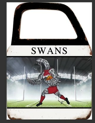Swans Football Wall Art With Mirror