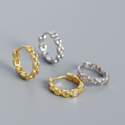 Sterling Silver Chain Style Huggy