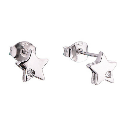 Star CZ Studs - Silver