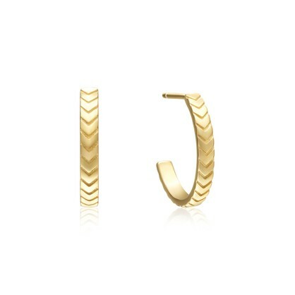 Sterling Silver Gold Plated Hoop