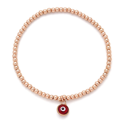 Be Charmed Evil Eye Bracelet Rose Gold
