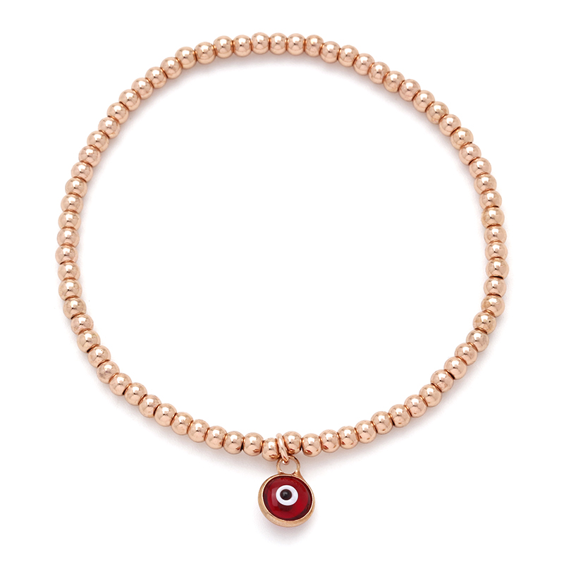 Be Charmed Evil Eye Bracelet Rose Gold