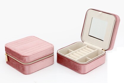 Velvet Jewellery Cube-Hunter Green