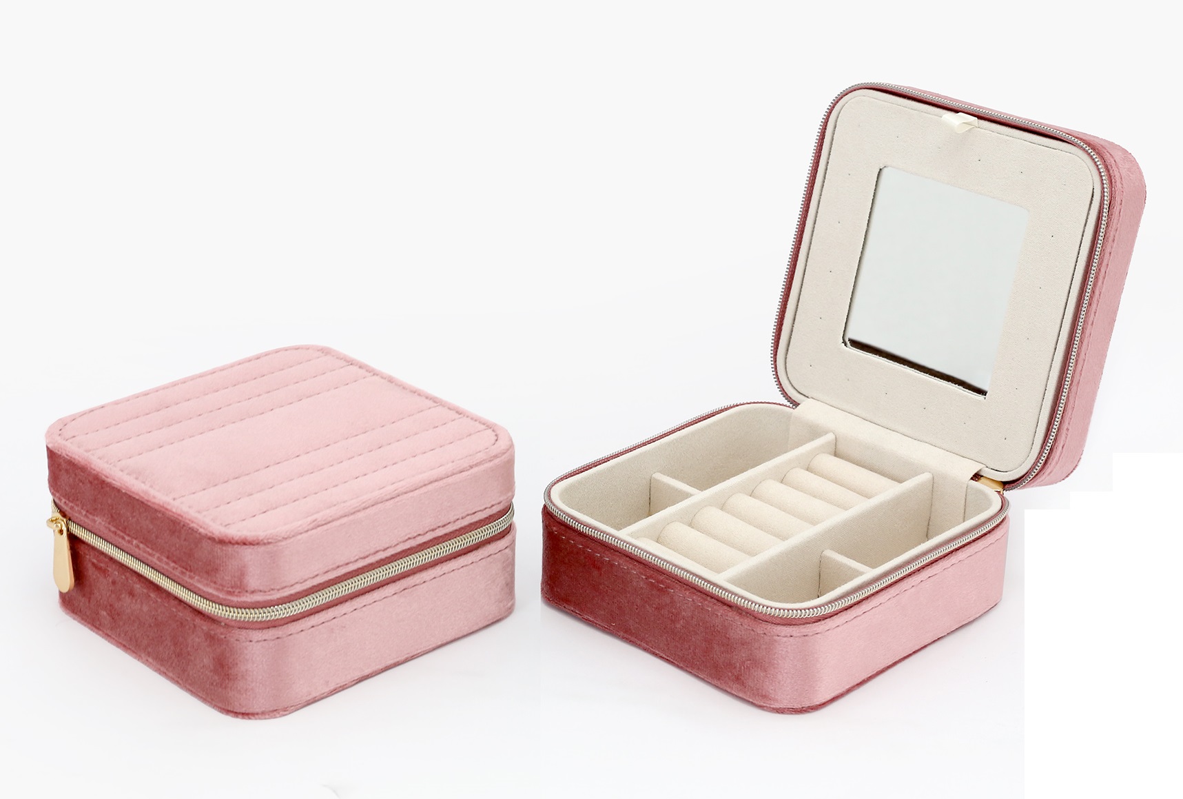 Velvet Jewellery Cube-Hunter Green