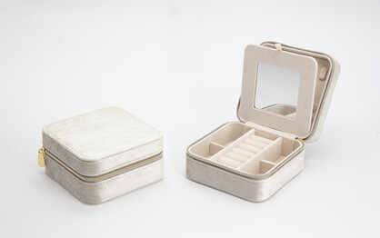 Velvet Jewellery Cube-Hunter Green