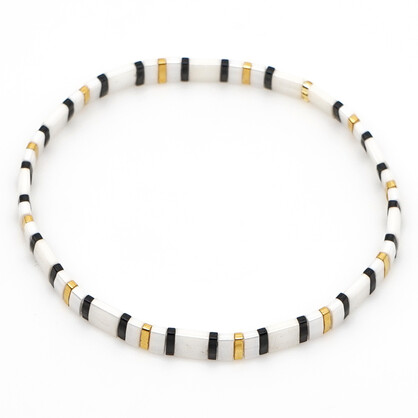 Tila Stretch-Black/White/Gold