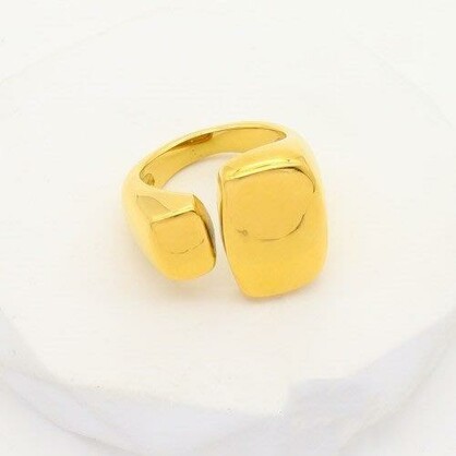 Stainless Steel Statement Gold Ring