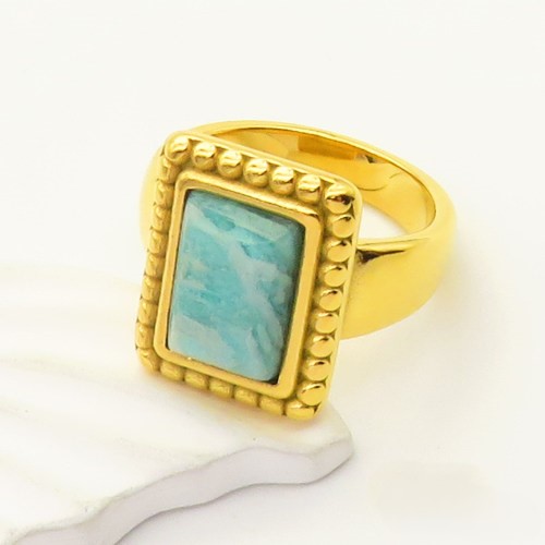 Stainless Steel Necklace-Amazonite