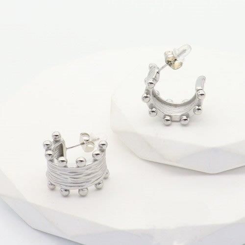 Stainless Steel Luxe-Harmony Hoops/Silver