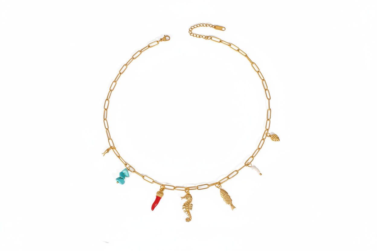 Stainless Steel Charm Necklace