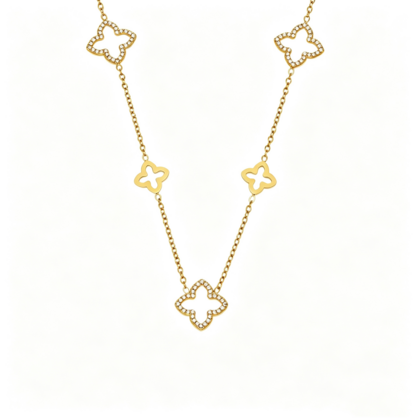 Stainless steel Multi Clover Necklace