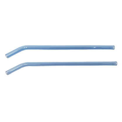 Glass 8mm Straws – Bent (blue)